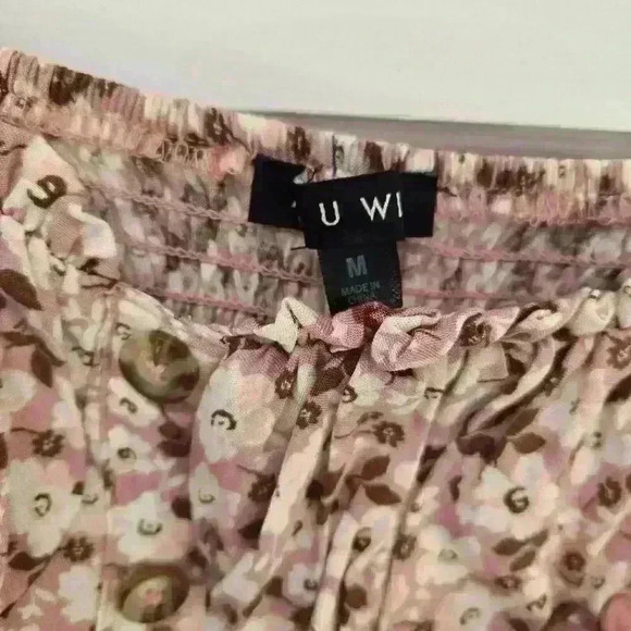 As U Wish Floral Balloon Sleeve Flowy Mini Dress, Size M .NWT - Picture 4 of 4